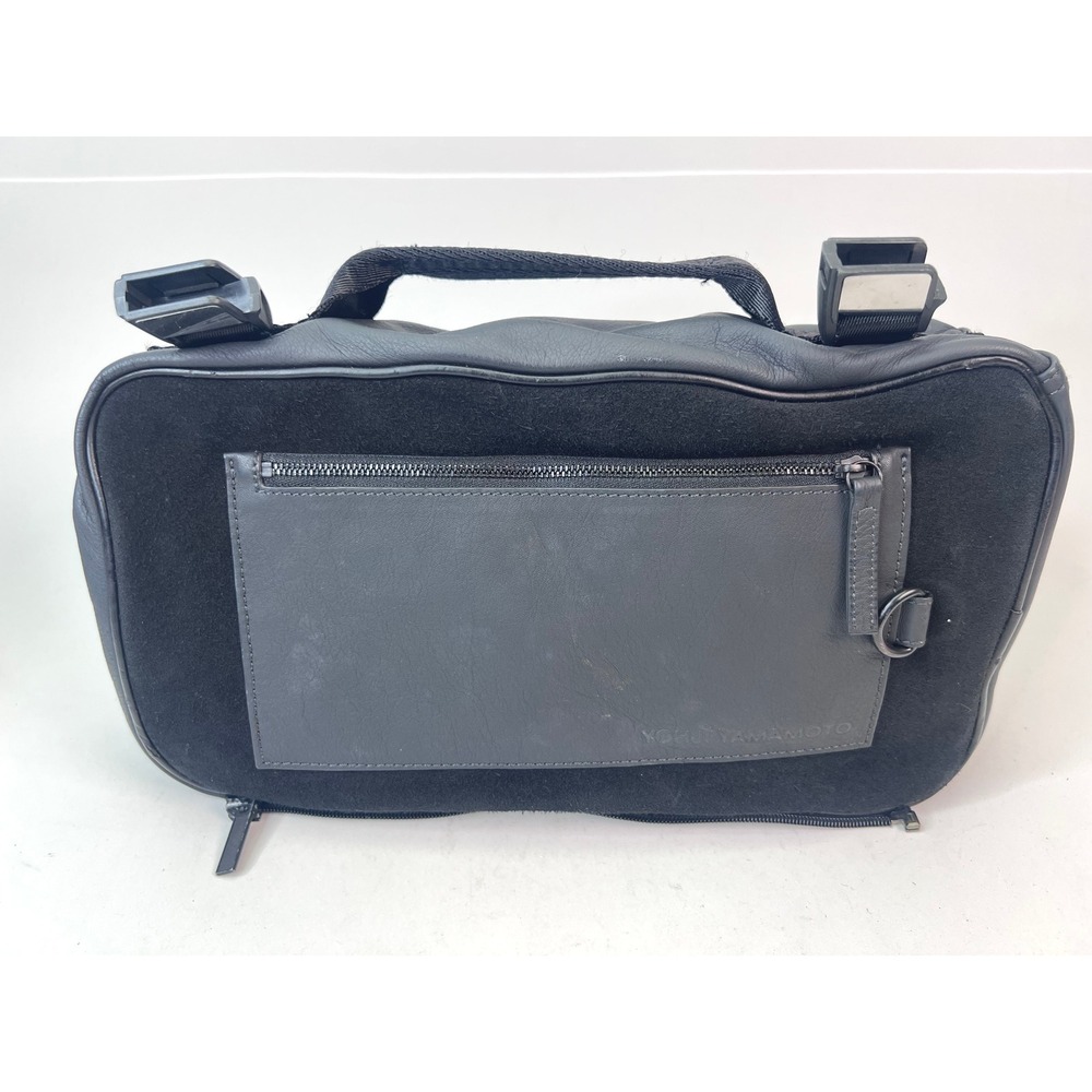 Yohji‎ Yamamoto Y-3 Black Leather Satchel Bicycle Bag